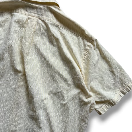 Ralph Lauren / "BLAKE" Striped Seersucker B.D.Shirt / Yellow XL / Used