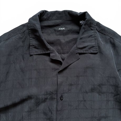 ALFANI / Open Collared Shirt / Black L / Used