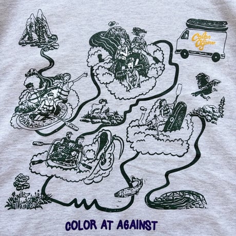 Color at Against Originals / Down the River Tee / Ash