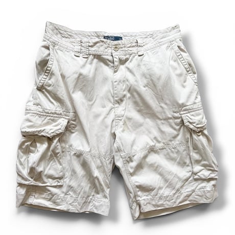 Polo by Ralph Lauren / Cotton Chino Cargo Shorts /  Ivory 40 / Used