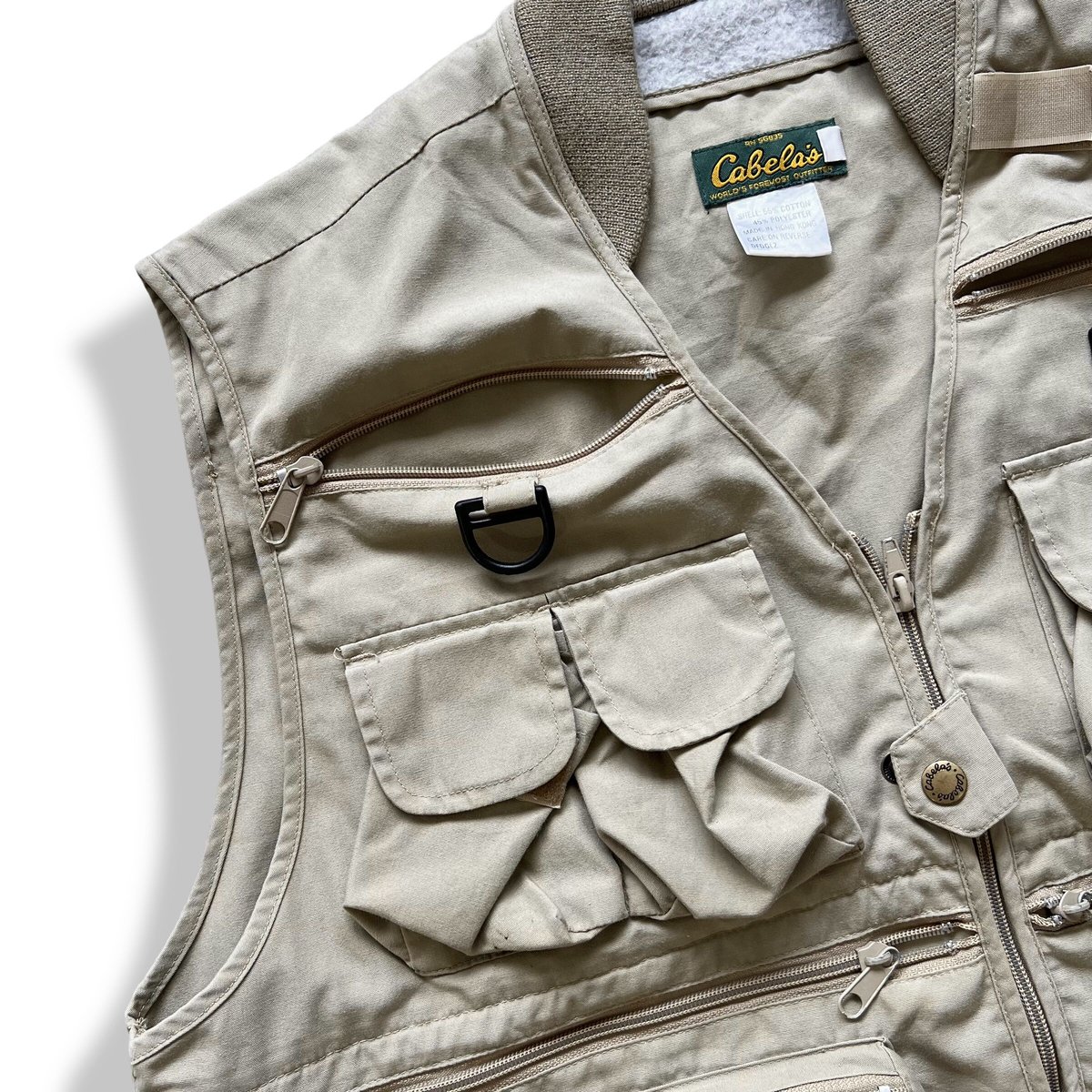 Cabela's フィッシングベスト90s XL/XL オリーブ 古着 90年代 カベラス Cabelas フィッシングベスト メンズL相当