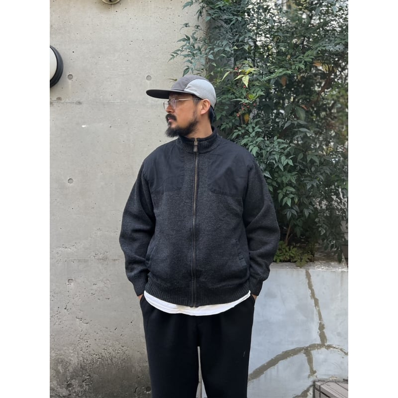 00's ORVIS / Full Zip Wool Knit / Charcoal Grey