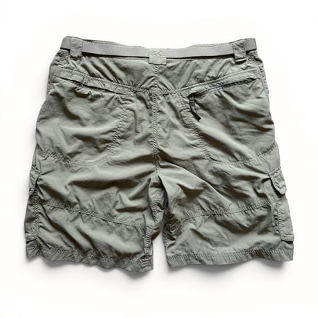 00's Columbia / Packable Nylon Cargo Shorts / Khaki L / Used