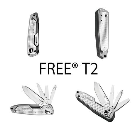 レザーマン FREE T2 シルバー 8機能 特製パラコード ランヤード セット