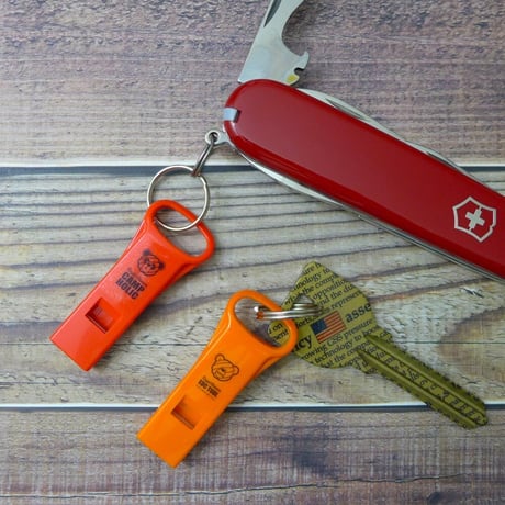 EDC デコレーション ナブロ ダブルリング 防災 ホイッスル 選べる2色 シール 2種類 入り 日本製