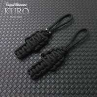 EDC パラ ミイラ 第2弾 KURO 全2種類 パラコード ランヤード アクセサリー 日本製 スチールリング 付き