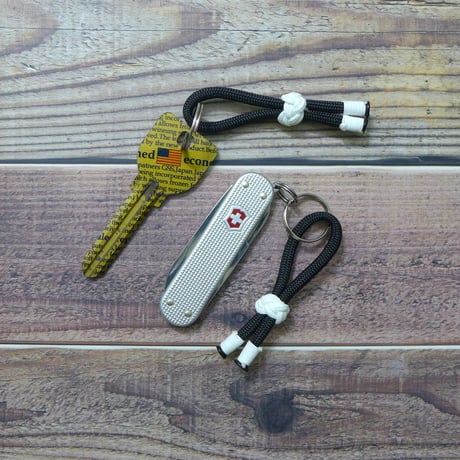 EDC スクラップ テリカ ブラック 2本セット 蓄光 550 パラコード マルチ ホルダー  日本製
