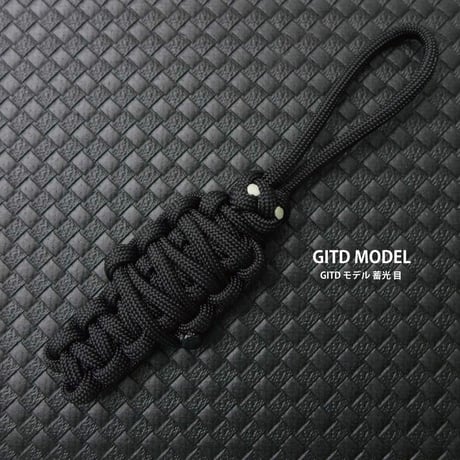 EDC パラ ミイラ 第2弾 KURO 全2種類 パラコード ランヤード アクセサリー 日本製 スチールリング 付き