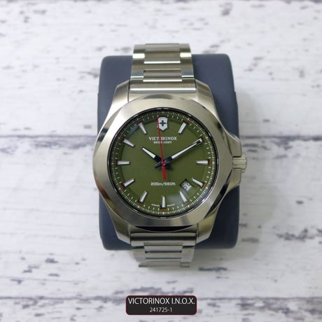 ビクトリノックス INOX STEEL 腕時計 カーキー文字盤 241725-1 バンパーなし 腕時計