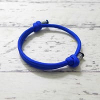 EDC ワーロ インク ブルー サイズ調整型 パラコード ブレスレット 日本製