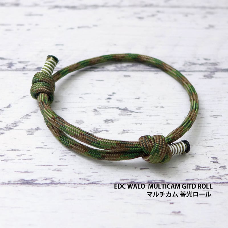 EDC ワーロ マルチカム サイズ調整型 パラコード ブレスレット 日本製