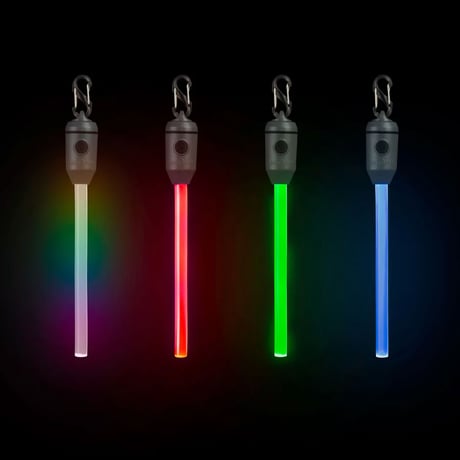 ナイトアイズ レディアント リチャージャブル LED グロースティック マルチカラー パラコード マーカー付き