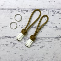 EDC フォゴ ブラウン 2本セット 蓄光 425 パラコード ジッパープル  日本製