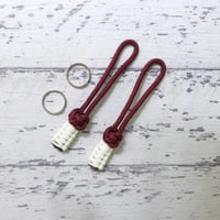 EDC フォゴ ガーネット ザクロ色 2本セット 蓄光 425 パラコード ジッパープル  日本製