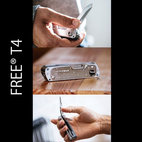 レザーマン FREE T4 シルバー 12機能 特製 パラコード ランヤード セット
