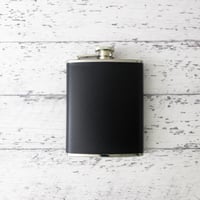 スレンレス ブラック レザ― ヒップ フラスコ スキットル 180ml