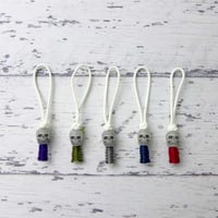 EDC スポラデス GITD 蓄光 スカル 2本セット 全5種類 ジッパープル アクセサリー 日本製 スチールリング 付き