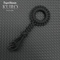 Kuro EDC ラウス 黒 ブラス リング パラコード キーホルダー 日本製