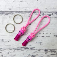 EDC スポラデス ピンク 2本セット スカル パラコード ジッパープル 日本製