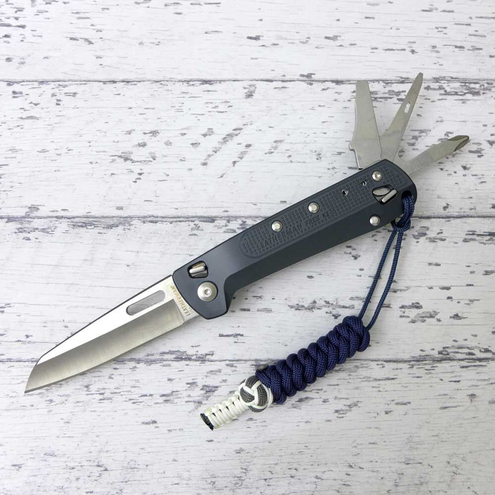 レザーマン FREE K2 グレイ 8機能 特製 パラコード ランヤード