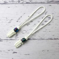 EDC モモトンボ コガネ カット ビーズ 2本セット 蓄光 ジッパープル 日本製