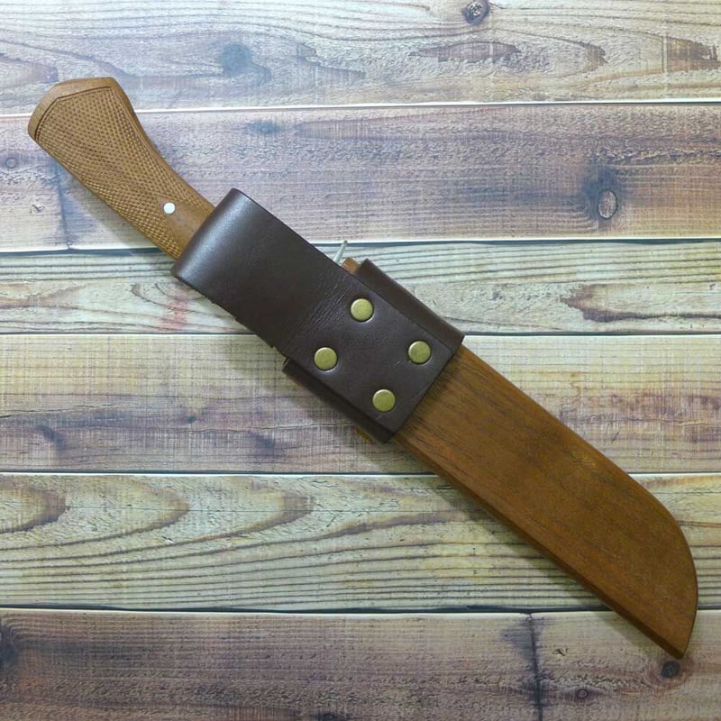 青銅入り 両刃 鉈 竹細工鉈 90 両刃 日立青紙2号鋼 | ナイフ キャンプ アウトドア 打刃物