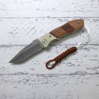 ハラー EDC トレイル チタンコート フォルディング ナイフ パラコード ランヤード 付き
