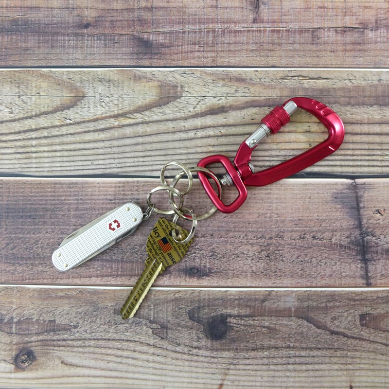 EDC ランゲル ロック スクリュー スイベル ナスカン アルミ レッド