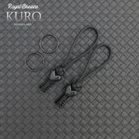EDC ハートフル スポラデス KURO ブラックハート 2本セット パラコード ジッパープル 日本製