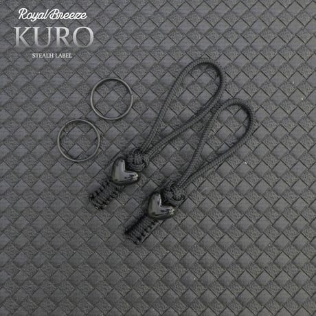 EDC ハートフル スポラデス KURO ブラックハート 2本セット パラコード ジッパープル 日本製