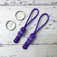 EDC スポラデス パープル 2本セット スカル パラコード ジッパープル 日本製