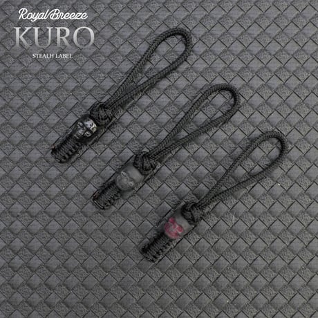 EDC スポラデス KURO 2本セット スカル パラコード ジッパープル 日本製