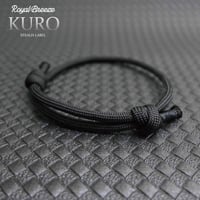 Kuro  EDC ワーロ 黒 サイズ調整型 パラコード ブレスレット  日本製