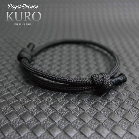 Kuro  EDC ワーロ 黒 サイズ調整型 パラコード ブレスレット  日本製