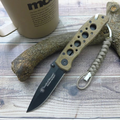 スミス & ウェッソン フォルディング ナイフ CK105HD パラコード ランヤード 付き