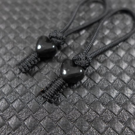 EDC ハートフル スポラデス KURO ブラックハート 2本セット パラコード ジッパープル 日本製