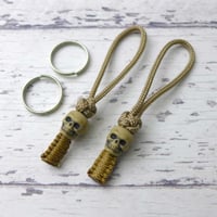 EDC スポラデス タン カラー 2本セット スカル パラコード ジッパープル 日本製