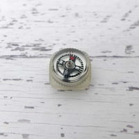 ロイヤルブリーズ 20mm ベルト用 クリア スクエア シルバー テック リスト コンパス 方位磁石  IPX8 日本製