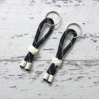 EDC リフレクティブ スクラップ テリカ ブラック 2本セット 蓄光 550 パラコード マルチ ホルダー 日本製