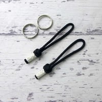 EDC マイクロ フォゴ ブラック 2本セット パラコード ジッパープル 日本製