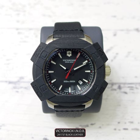 ビクトリノックス INOX 241737 ブラック レザー 腕時計