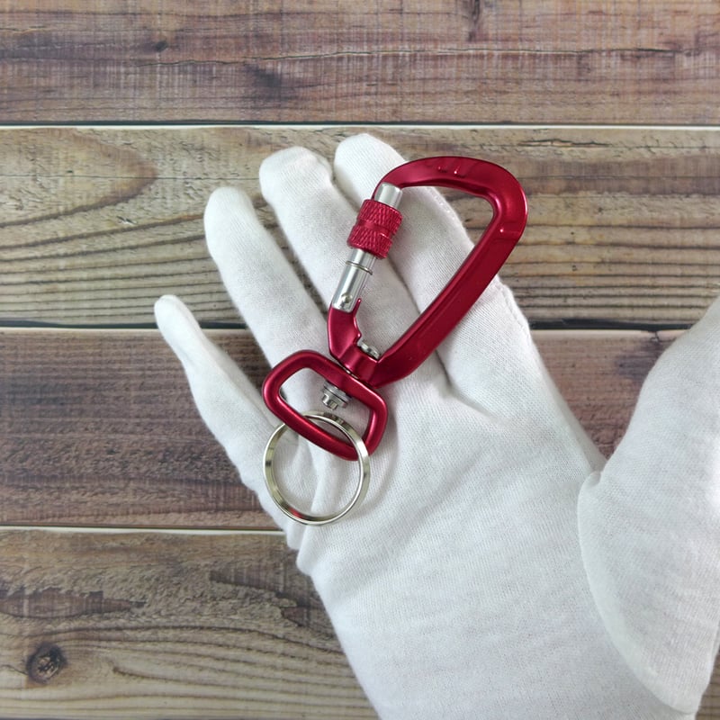 EDC ランゲル ロック スクリュー スイベル ナスカン アルミ レッド