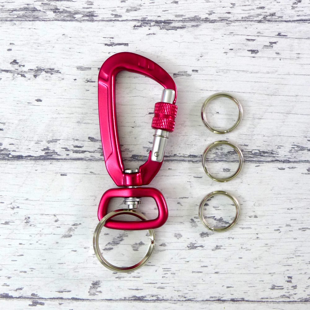 EDC ランゲル ロック スクリュー スイベル ナスカン アルミ レッド