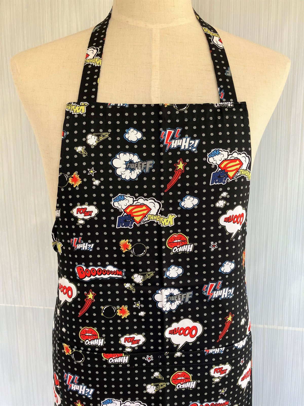 イタリア製】胸付きシェフエプロン ポップアート エゴシェフ | Qui L