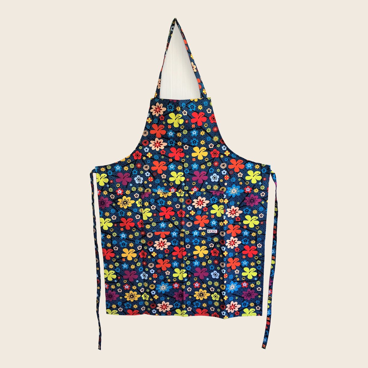 イタリア製】胸付きシェフエプロン デイジー（花柄）エゴシェフ | Qui