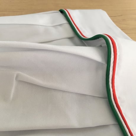 【イタリア製】コック帽　イタリア（イタリア国旗柄パイピング）