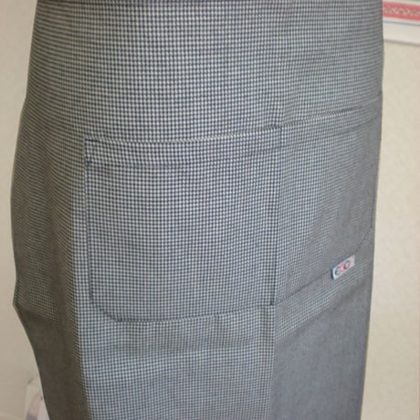 【イタリア製】サロンエプロン　千鳥格子（サーレ・エ・ペペ）　エゴシェフ