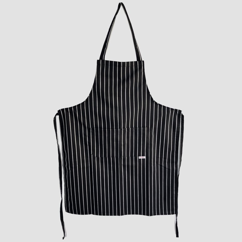 イタリア製】胸付きシェフエプロン アメリカ（ストライプ柄