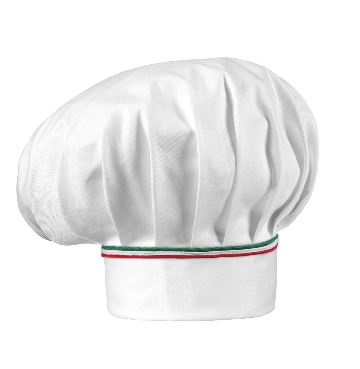 イタリア製】コック帽 イタリア（イタリア国旗柄パイピング） Qui L'Italia