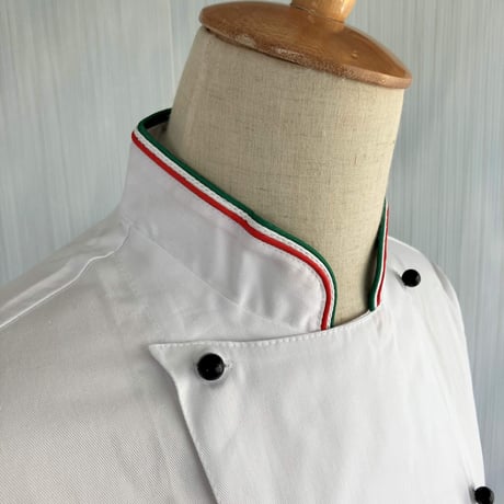 【イタリア製】コックコート　イタリア（イタリア国旗柄）エゴシェフ